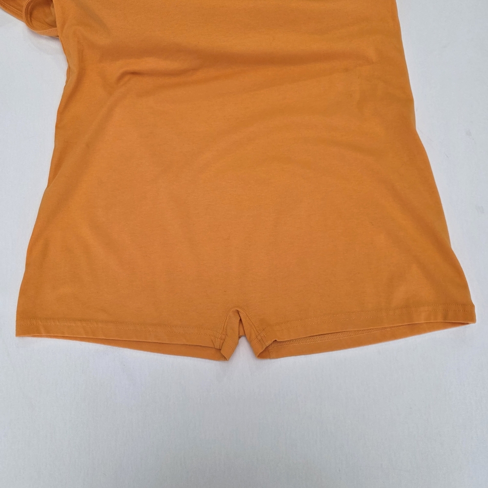 Source Unknown Bright Orange Spaghetti-Strap Romp… - image 2